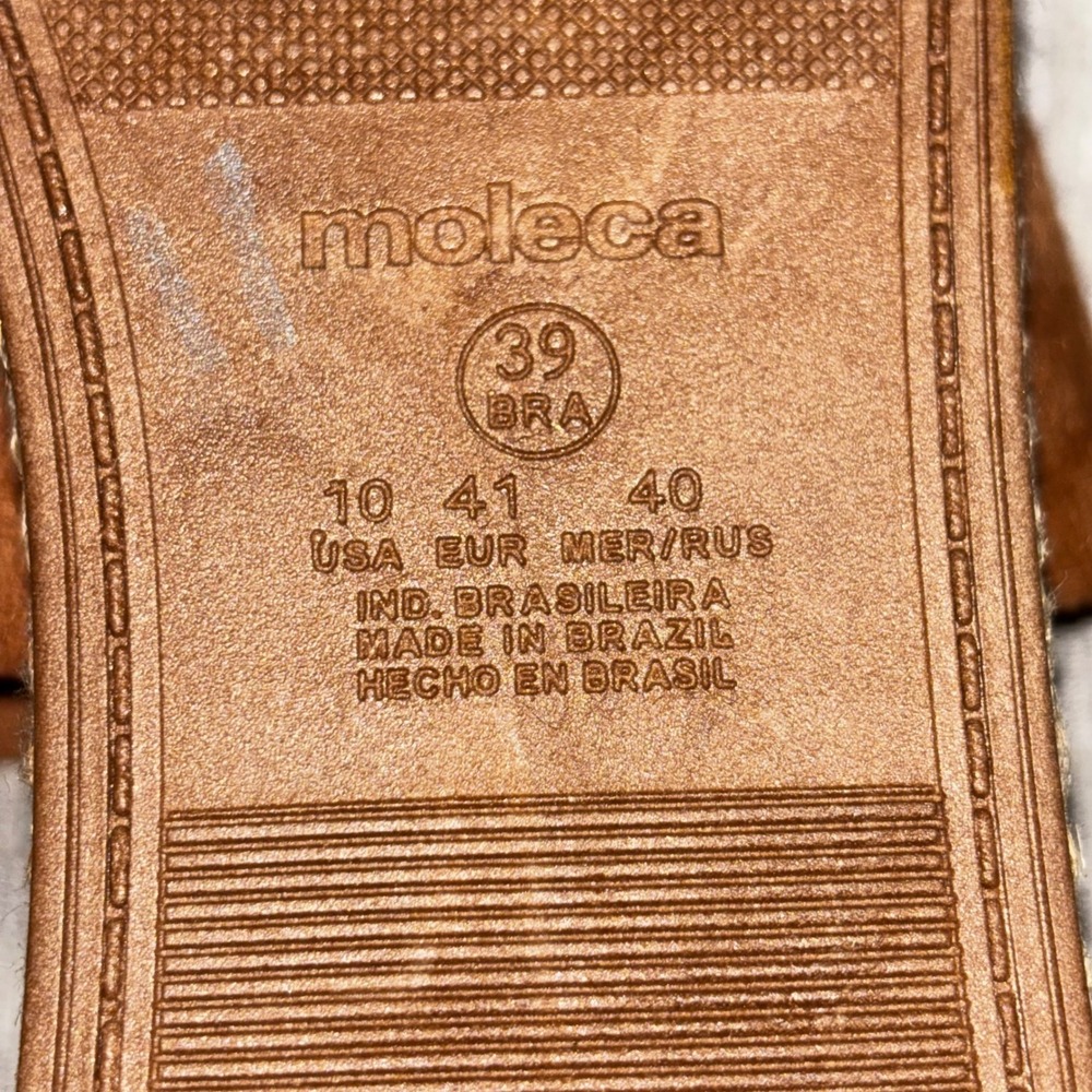 Ego Moleca Tan Faux Suede Platform Espadrille Lace Up Sandals - Picture 8 of 12